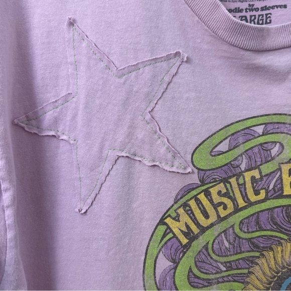 Colorful t shirt Tie-Dye Maxi Dress with off center split, festival dress sz L - Picture 7 of 10